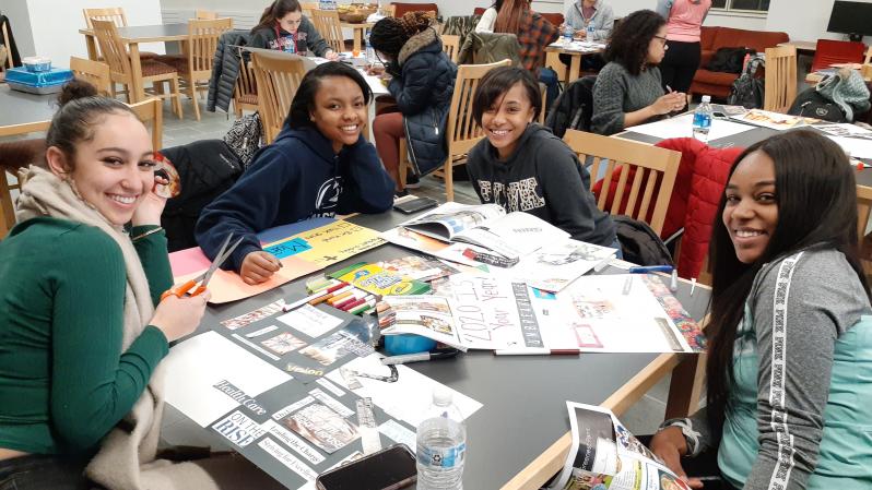 Diversity and Inclusion Leadership Council hosts an event to create vision boards in Spring 2020.