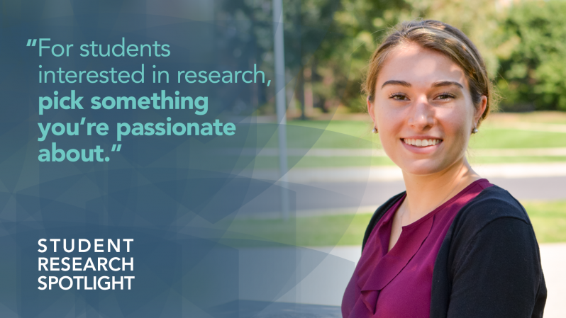 For students interested in research, pick something you're passionate about.