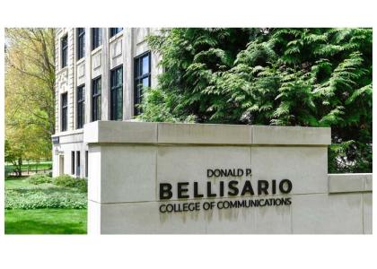 Bellisario College sign