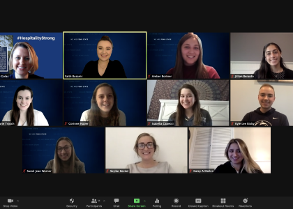 Penn State students on Zoom for PCMA virtual Convening Leaders conference