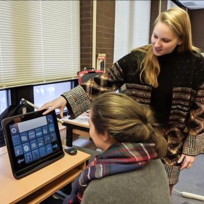 Researchers test an AAC device