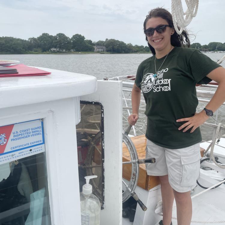 Elizabeth Ochoa on Boat